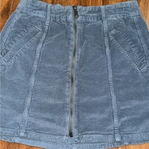 American Eagle Outfitters Blue Corduroy Mini Skirt
